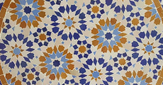 Pyöreät mosaiikkipöydät