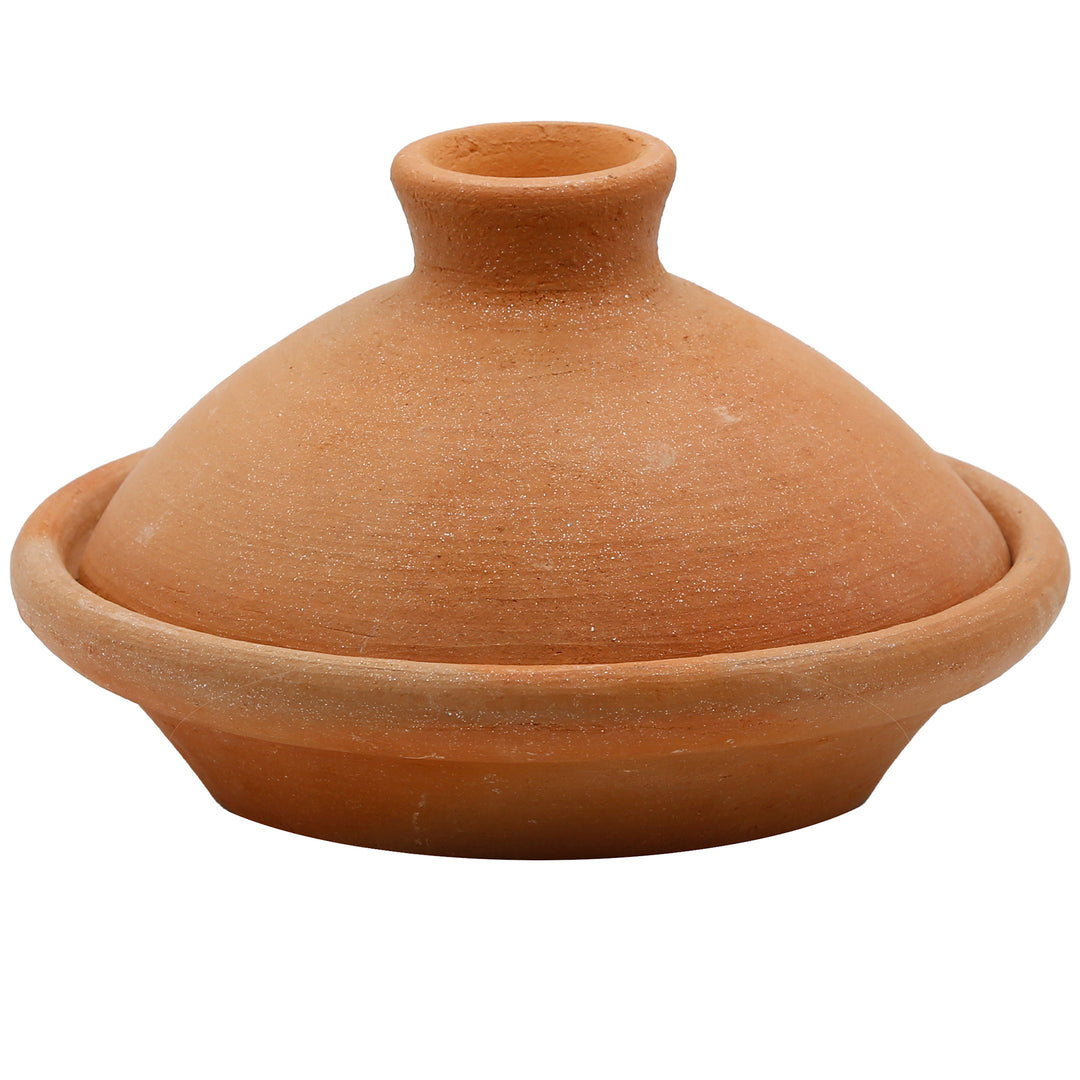 Pieni tagine Marokosta 20 cm, luonnollinen ja lasittamaton perinteisestä savesta