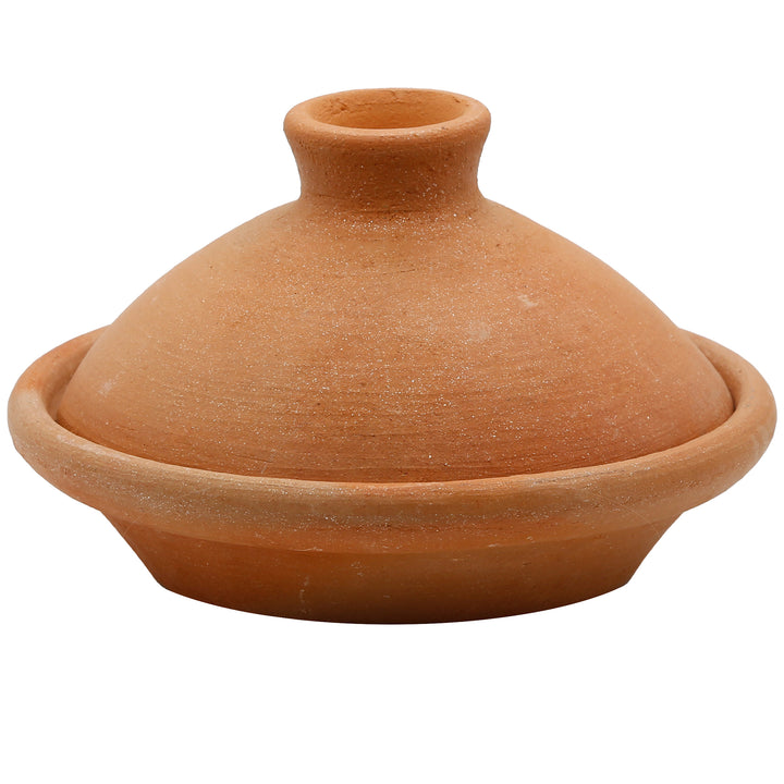 Pieni tagine Marokosta 20 cm, luonnollinen ja lasittamaton perinteisestä savesta