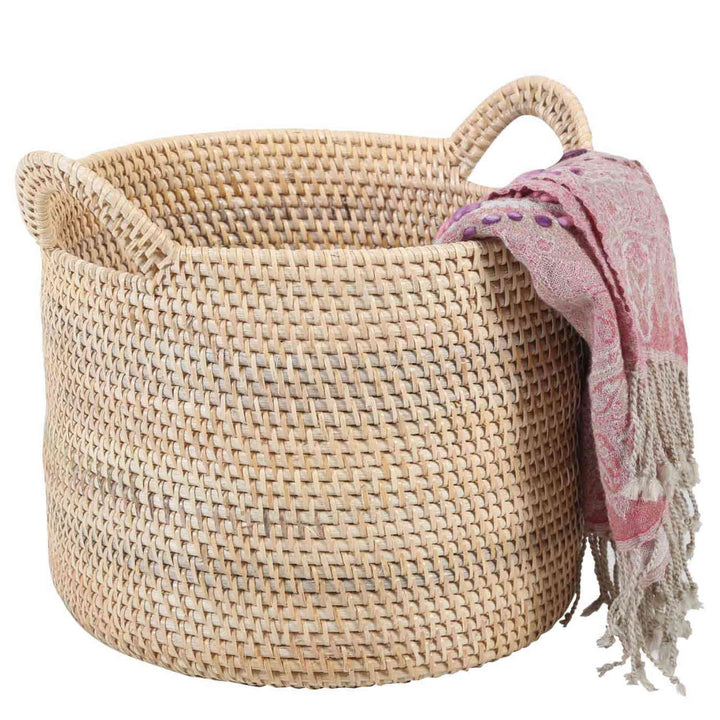 Rottinkinen kori Elie Natural kahvalla