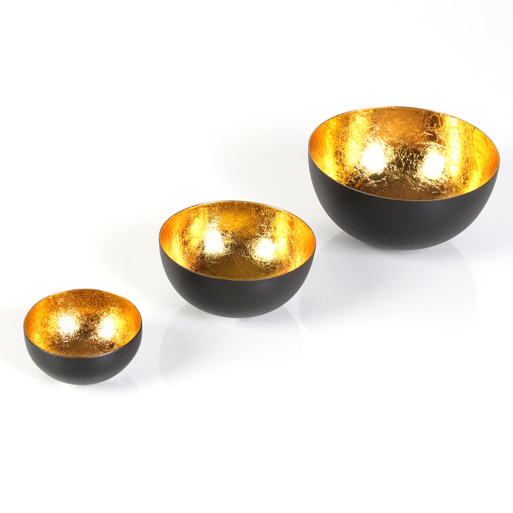 Setti 3 kynttilänjalkaa Meo Gold