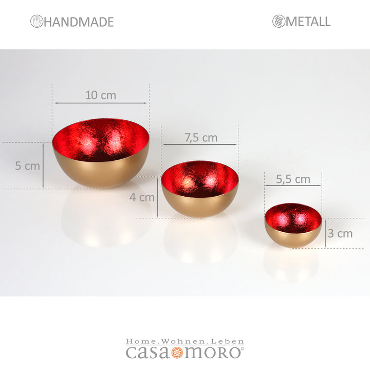 Setti 3 kynttilänjalkaa Meo Red