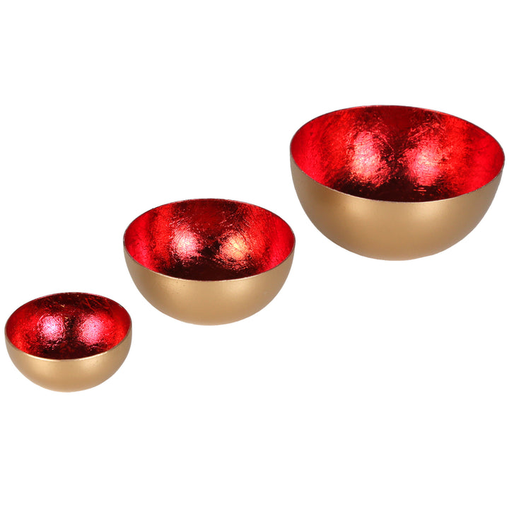 Setti 3 kynttilänjalkaa Meo Red