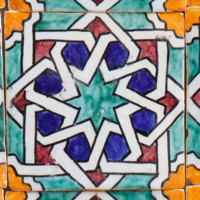 Käsinmaalattu laatta - maurilainen Marrakech-tyyli
