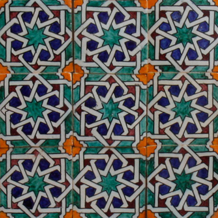 Käsinmaalattu laatta - maurilainen Marrakech-tyyli