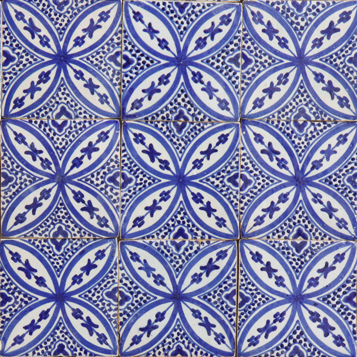 Käsinmaalattu laatta - välimerellinen azulejo-sisustus