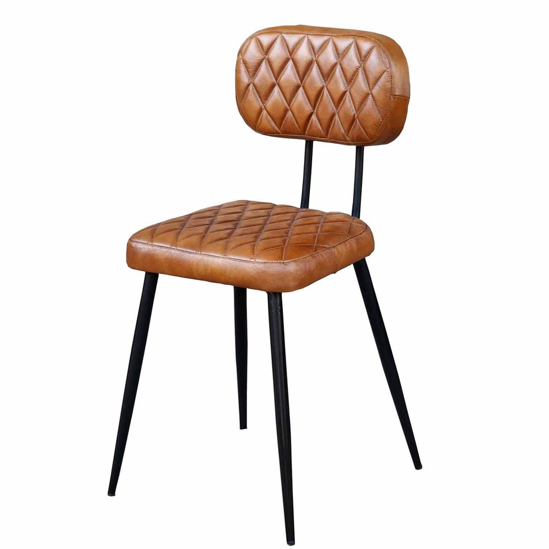 Nahkainen tuoli Sofia Cognac 2 kappaletta