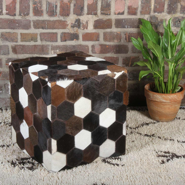 Patchwork nahkainen istuintyyny Vanita