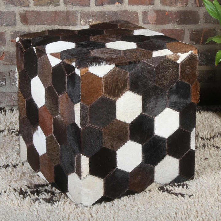Patchwork nahkainen istuintyyny Vanita
