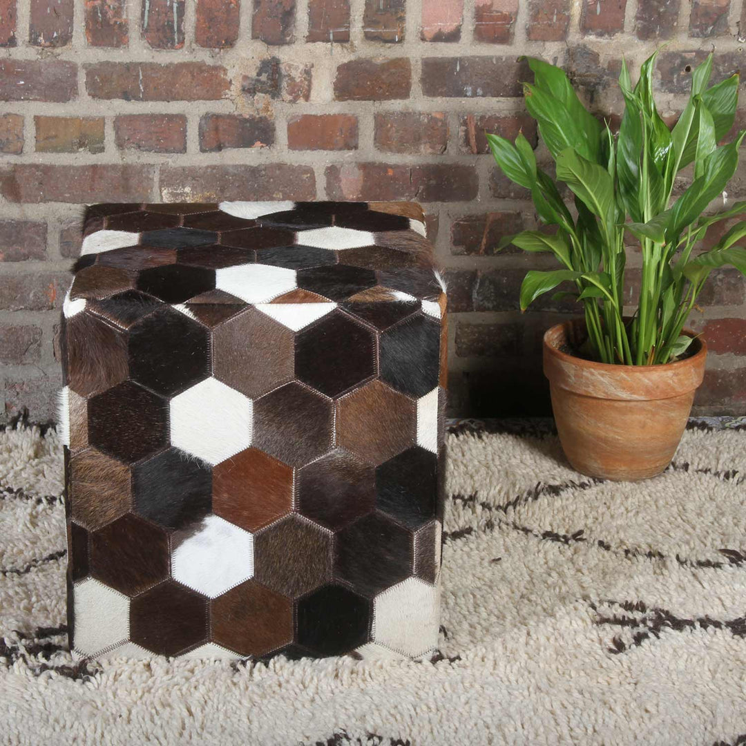 Patchwork nahkainen istuintyyny Vanita