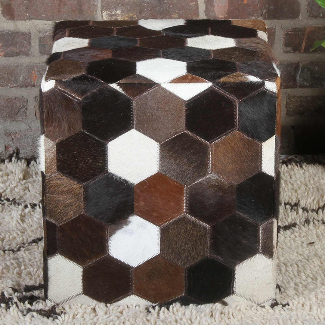 Patchwork nahkainen istuintyyny Vanita