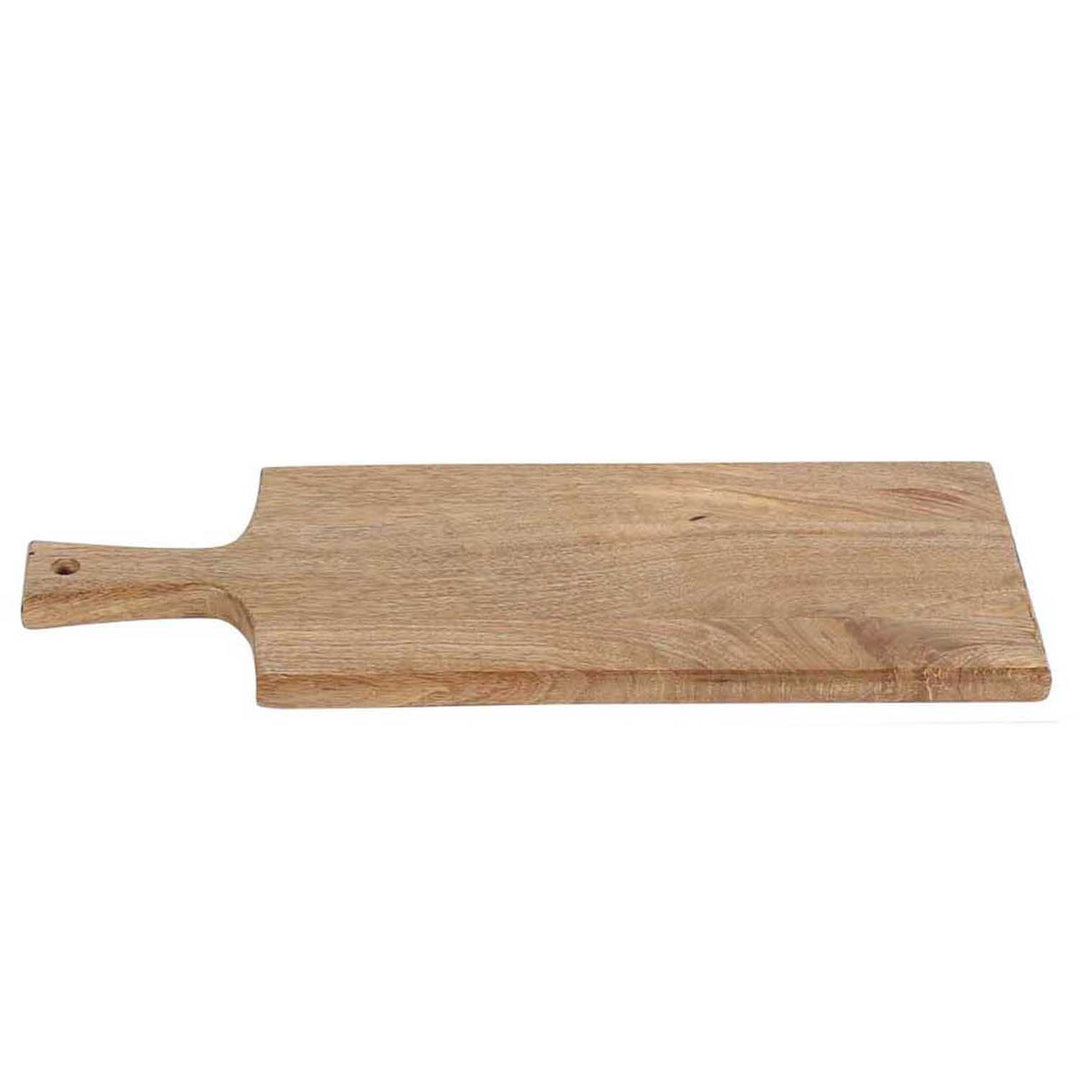 Puinen tarjoilulauta 65 cm pitkä kahvalla