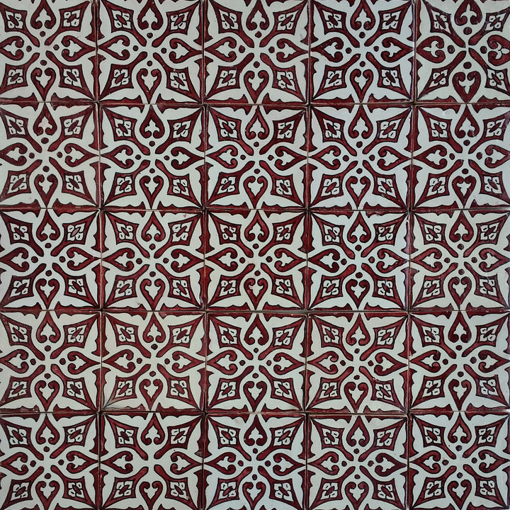 Käsinmaalattu laatta - retro keraaminen laatta 10x10 cm