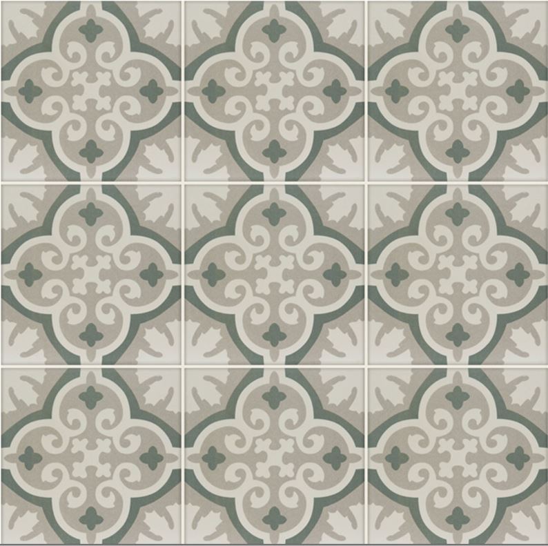 Marokon laatat 20x20 cm - sementtihaku seinille ja lattioille