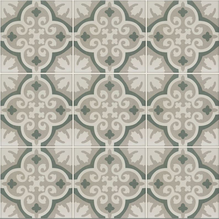 Marokon laatat 20x20 cm - sementtihaku seinille ja lattioille