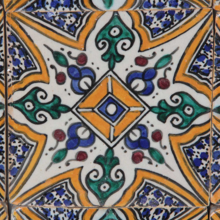 Käsinmaalattu laatta – Marrakech-koriste