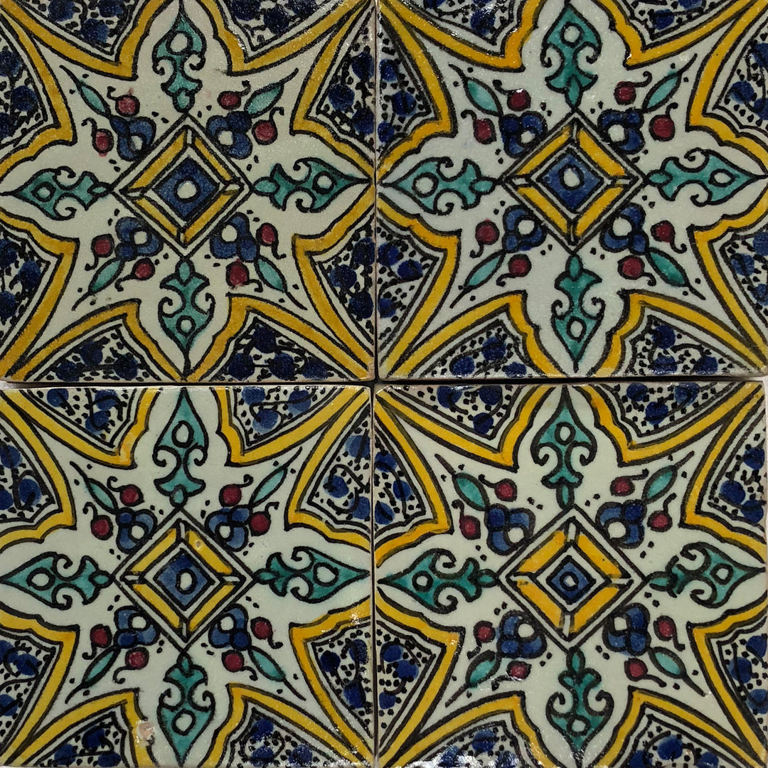 Käsinmaalattu laatta - Marrakech-tyyli