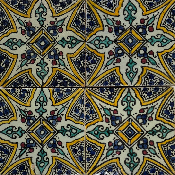 Käsinmaalattu laatta - Marrakech-tyyli