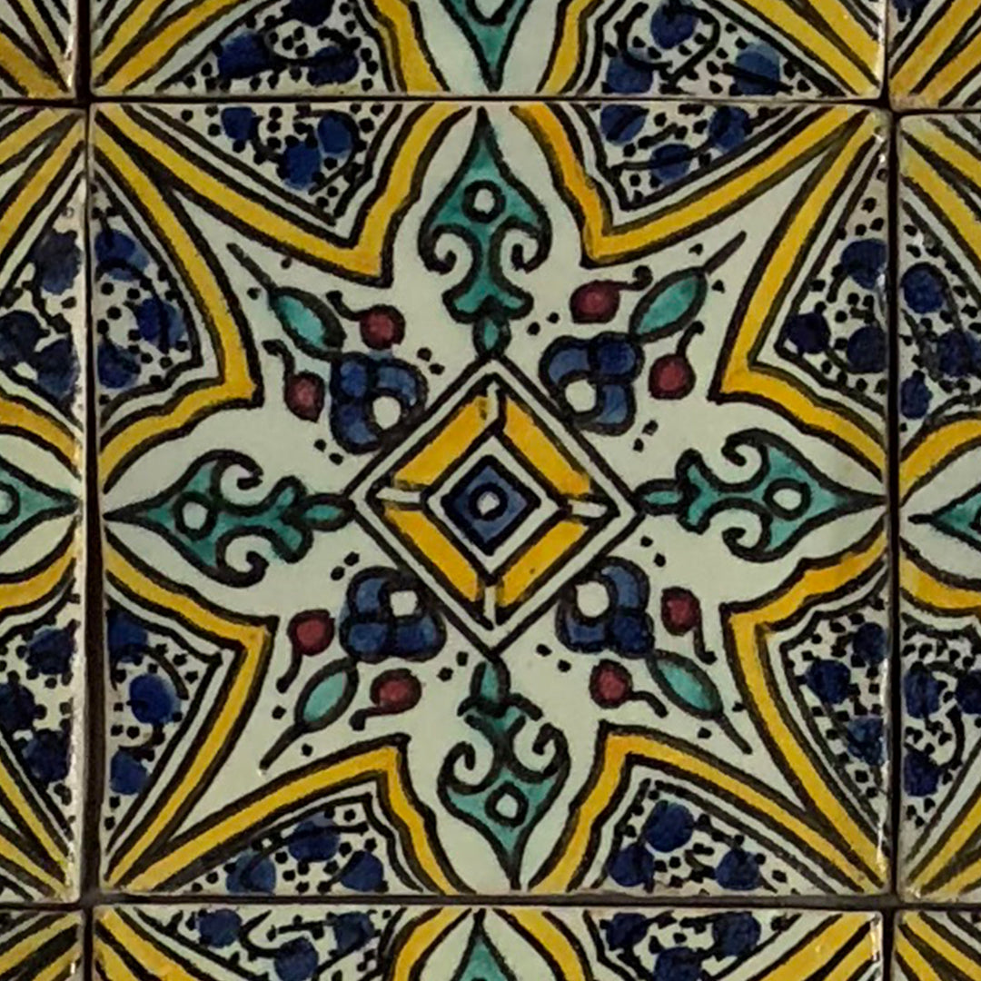 Käsinmaalattu laatta - Marrakech-tyyli
