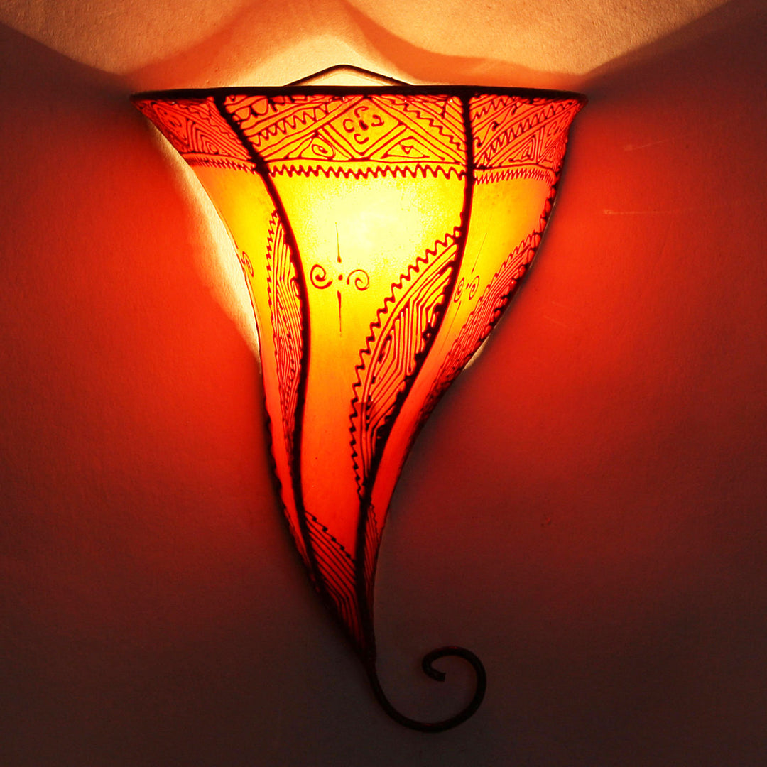 Nahkainen seinävalaisin Mouza Orange