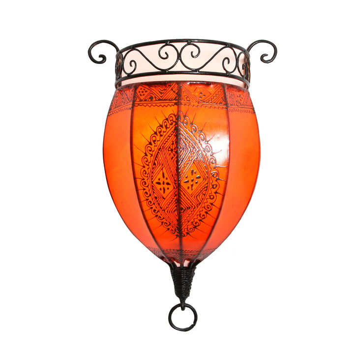 Henna nahkainen seinävalaisin Nakous Orange