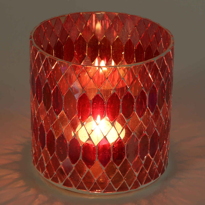Marokon mosaiikkilyhty Rayan Red