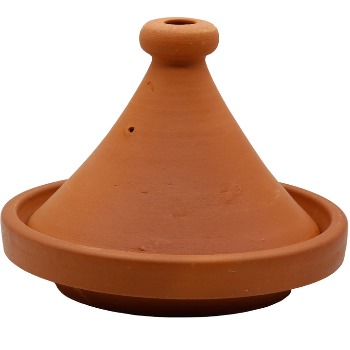 Tajine-pannu Marokosta 25 cm, lasittamaton ja luonnollinen perinteisestä savesta
