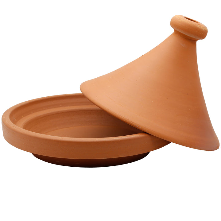 Tajine potti Marokosta 30 cm irrotettu kansi, luonnonmukainen ja lasittamaton