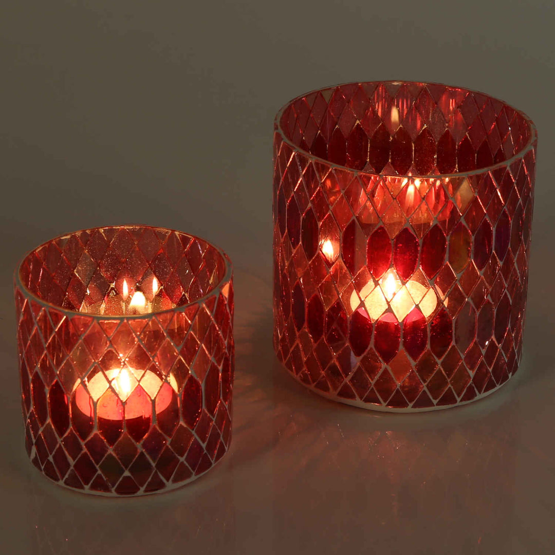 Marokon mosaiikkilyhty Rayan Red