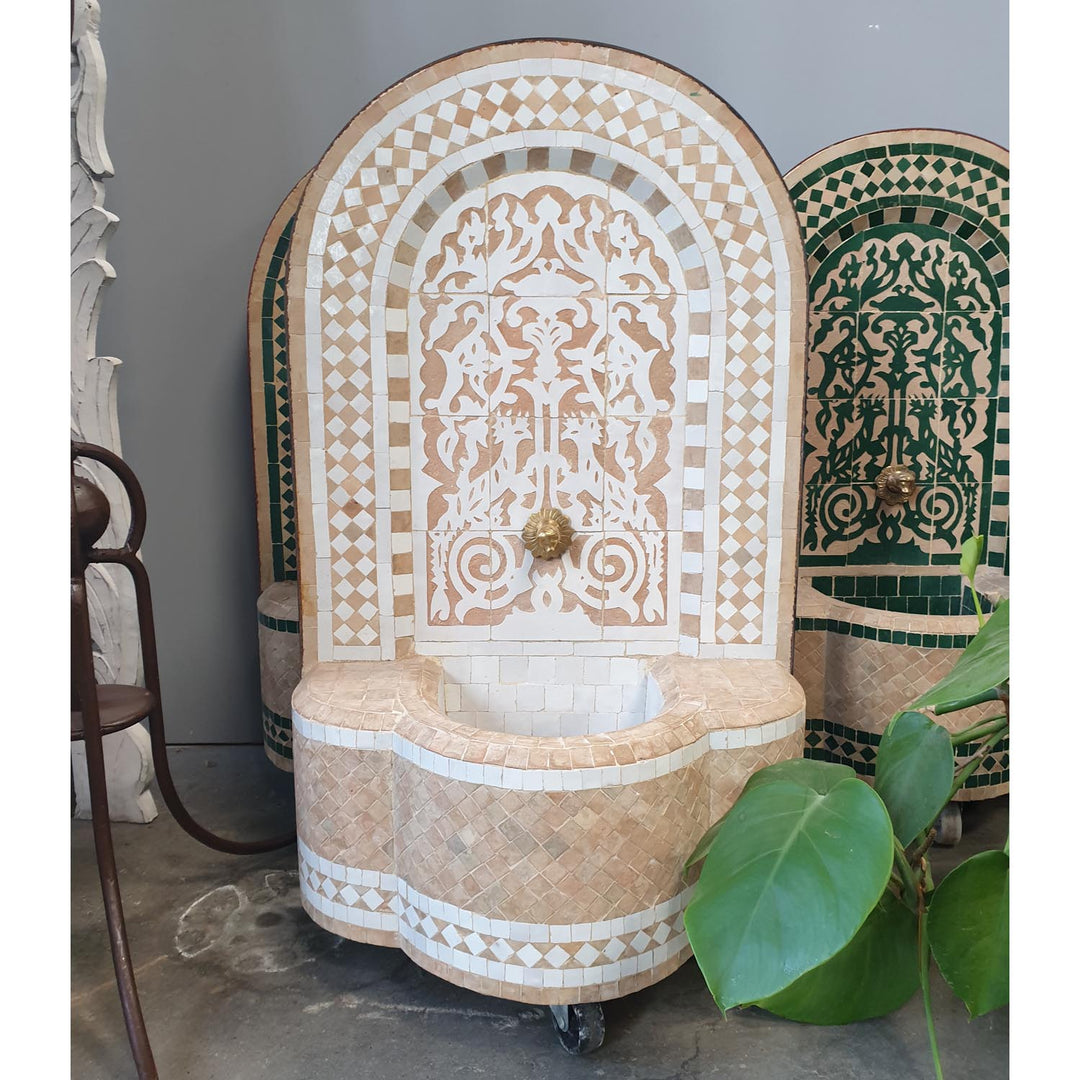 Marokon mosaiikkisuihkulähde Asfor White