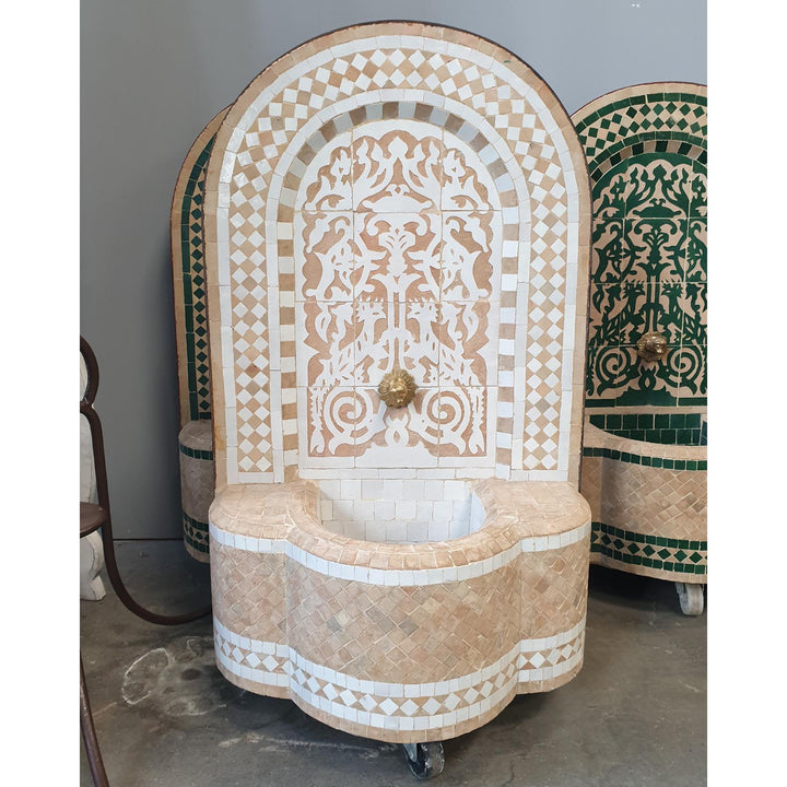 Marokon mosaiikkisuihkulähde Asfor White
