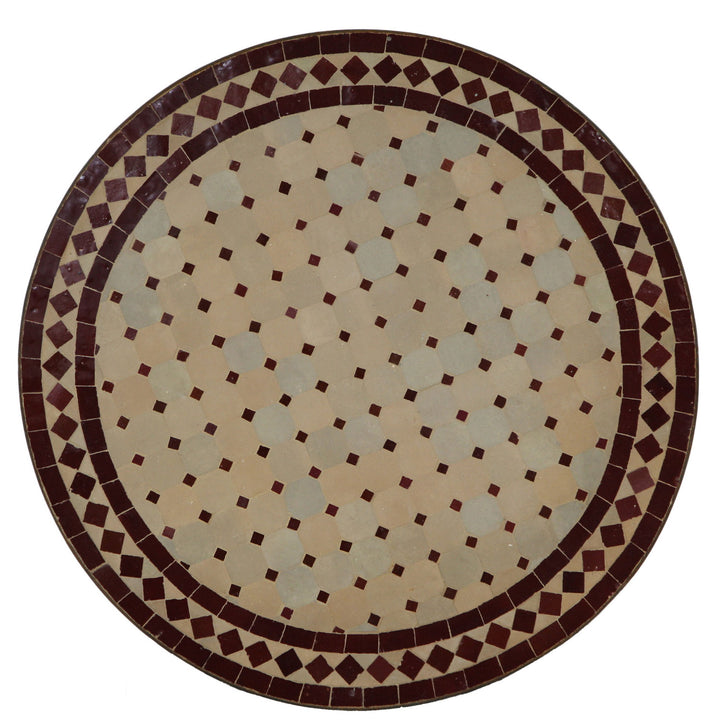Mosaic Bistro -pöytä pyöreä 70 cm Bordeaux/Rhombus