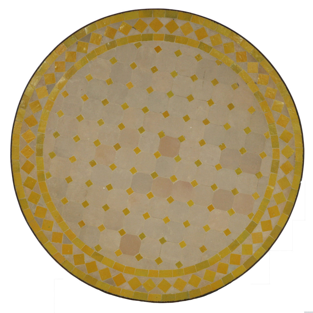 Mosaiikki bistropöytä 70 cm keltainen/timantti
