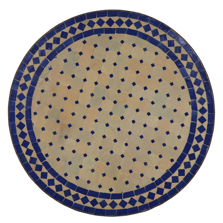 Mosaic bistropöytä pyöreä 70 cm sininen/timantti