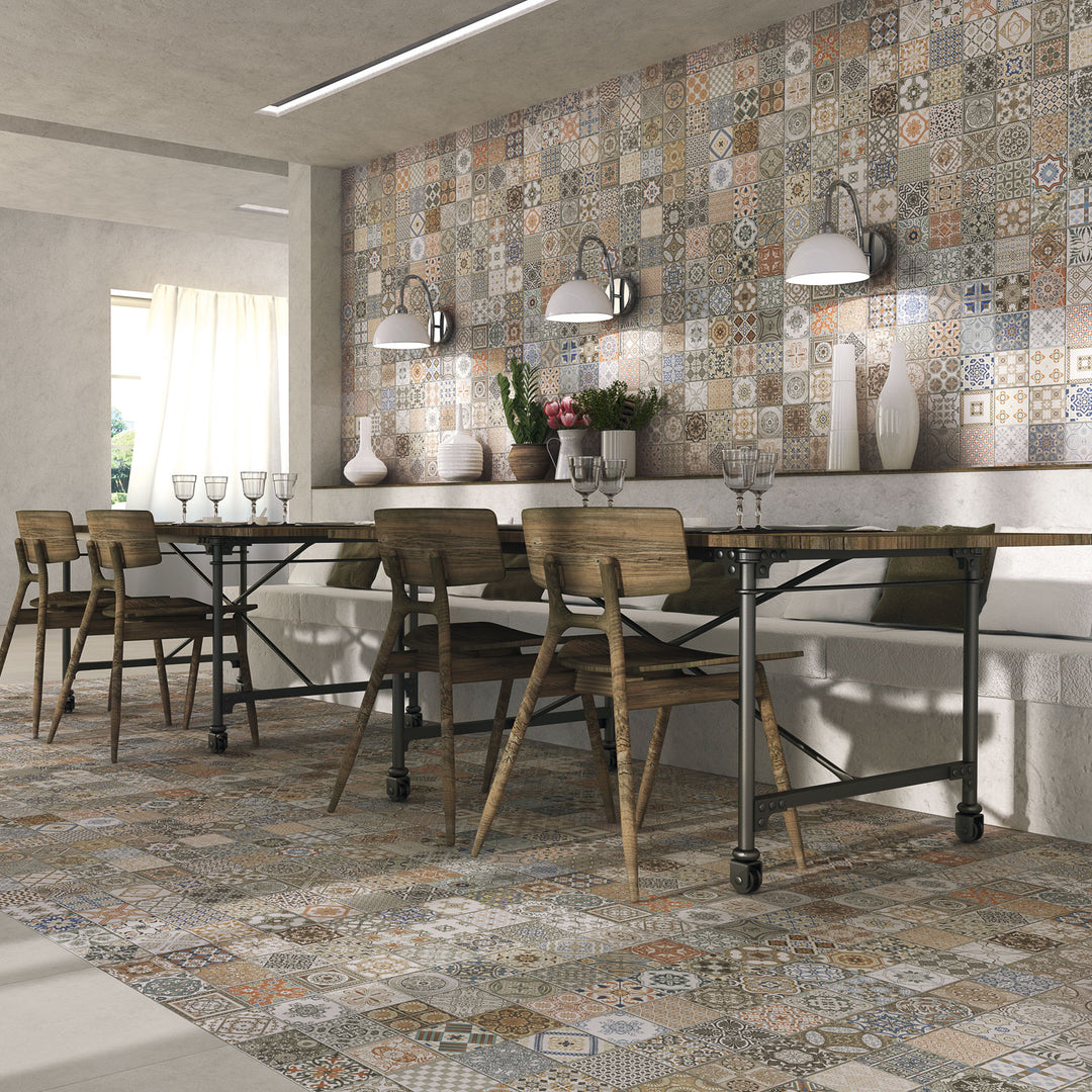 Patchwork laatat seinille ja lattioille