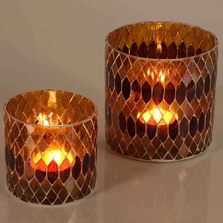 Marokon mosaiikkilyhty Rayan keltainen