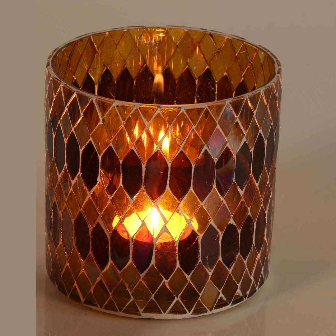 Marokon mosaiikkilyhty Rayan keltainen