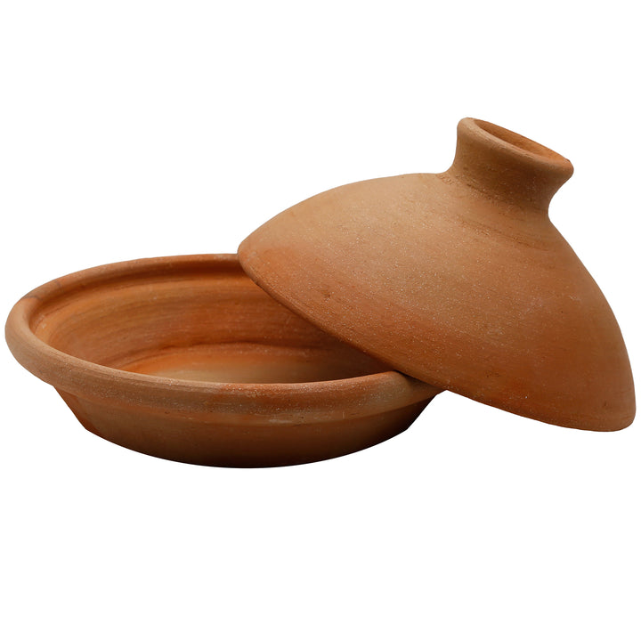 Tagine 25 cm savesta ja savesta, lasittamaton kuin marokkolainen vuoka 