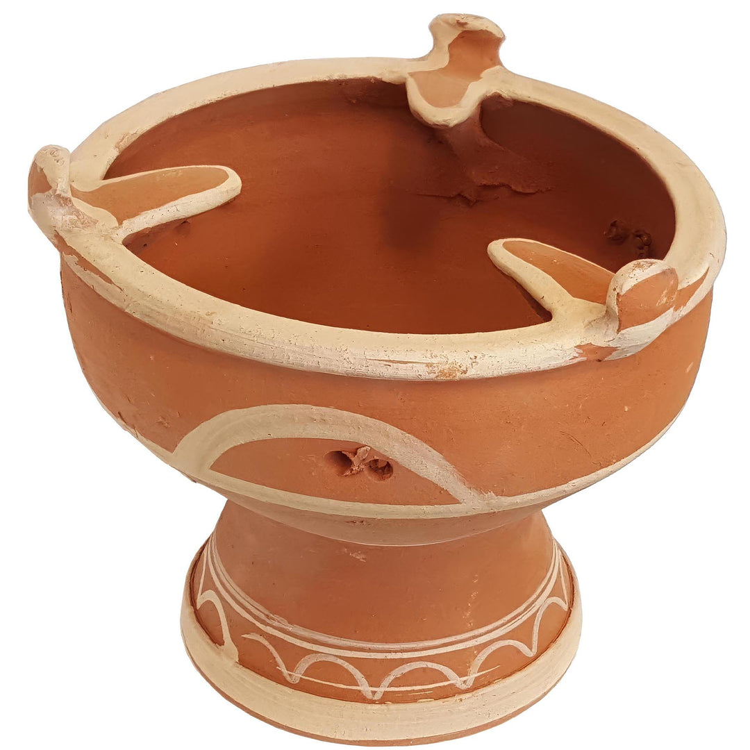 Tajine lämmitin savesta, marokkolainen mejmar hiilelle pöytägrilliksi tai grilli taginelle